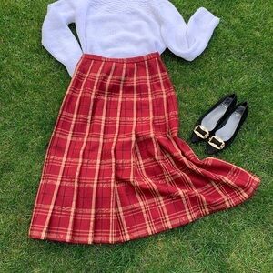 Vintage Pendleton Wool Pleated Skirt 8P